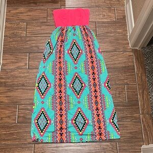Vibrant Pink and Blue women’s dress size small